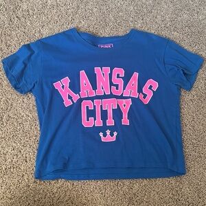 Pink Dinosaur Kansas City Blue T-Shirt